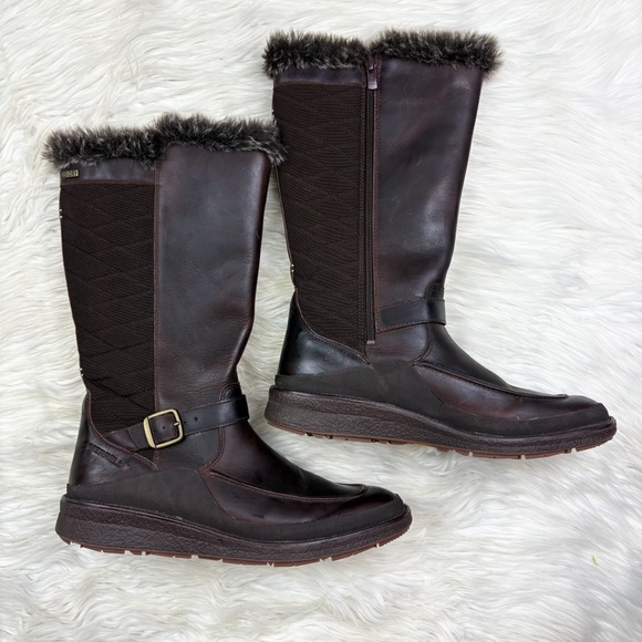 Merrell Dark Brown Quilted Winter Boots - Picture 3 of 9